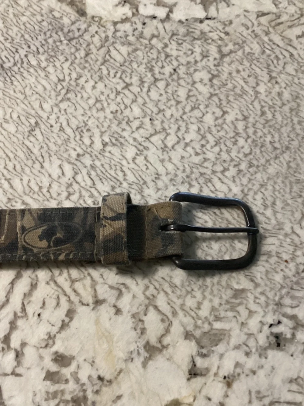 Mossy Oak Camouflage Leather Belt - Green Brown Camo Size 38